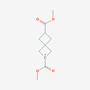 molecular formula C11H15O4+ B13029636 Spiro[3.3]heptane-2,6-dicarboxylicacid,dimethylester,(+) 