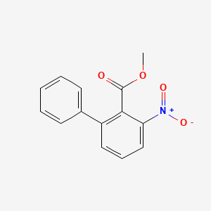 molecular formula C14H11NO4 B13029769 Methyl 3-nitro-[1,1'-biphenyl]-2-carboxylate 