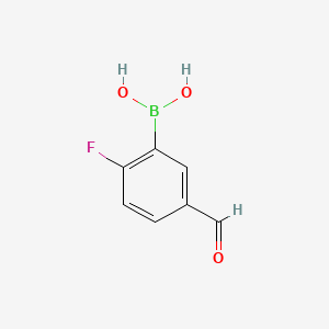 molecular formula C7H6BFO3 B1302978 2-Fluoro-5-formylphenylboronic acid CAS No. 352534-79-3