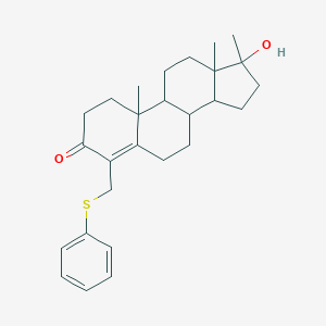 molecular formula C27H36O2S B130300 17beta-Hydroxy-17-methyl-4-[(phenylthio)methyl]androst-4-ene-3-one CAS No. 71507-77-2