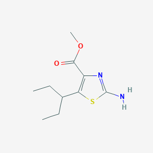 molecular formula C10H16N2O2S B1303000 Methyl 2-amino-5-(1-ethylpropyl)-1,3-thiazole-4-carboxylate CAS No. 886361-28-0