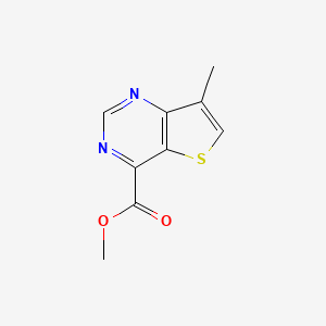 molecular formula C9H8N2O2S B13030004 Methyl7-methylthieno[3,2-d]pyrimidine-4-carboxylate 