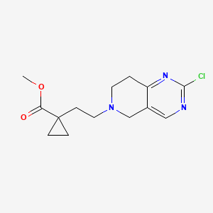 molecular formula C14H18ClN3O2 B13030042 Methyl 1-(2-(2-chloro-7,8-dihydropyrido[4,3-D]pyrimidin-6(5H)-YL)ethyl)cyclopropane-1-carboxylate 