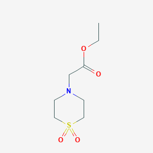 molecular formula C8H15NO4S B1303009 Ethyl 2-(1,1-dioxidothiomorpholino)acetate CAS No. 343334-01-0
