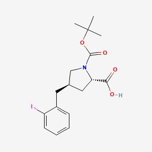 molecular formula C17H22INO4 B1303025 (2S,4R)-1-(tert-Butoxycarbonyl)-4-(2-iodobenzyl)pyrrolidine-2-carboxylic acid CAS No. 959573-29-6