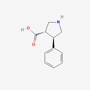 molecular formula C11H13NO2 B1303031 (3S,4R)-4-苯基吡咯烷-3-甲酸 CAS No. 1049984-33-9