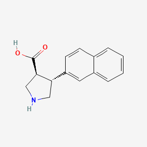 molecular formula C15H15NO2 B1303033 (3S,4R)-4-(Naphthalen-2-YL)pyrrolidine-3-carboxylic acid CAS No. 1049978-40-6