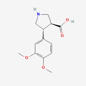 (3S,4R)-4-(3,4-dimethoxyphenyl)pyrrolidine-3-carboxylic acid