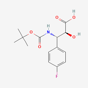 molecular formula C14H18FNO5 B1303048 (2S,3S)-3-((tert-Butoxycarbonyl)amino)-3-(4-fluorophenyl)-2-hydroxypropanoic acid CAS No. 959583-77-8