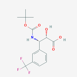 molecular formula C15H18F3NO5 B1303051 (2S,3S)-3-((tert-Butoxycarbonyl)amino)-2-hydroxy-3-(3-(trifluoromethyl)phenyl)propanoic acid CAS No. 959574-99-3