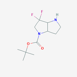 molecular formula C11H18F2N2O2 B13030514 tert-Butyl 3,3-difluorohexahydropyrrolo[3,2-b]pyrrole-1(2H)-carboxylate 