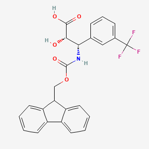 molecular formula C25H20F3NO5 B1303052 (2S,3S)-3-((((9H-Fluoren-9-yl)methoxy)carbonyl)amino)-2-hydroxy-3-(3-(trifluoromethyl)phenyl)propanoic acid CAS No. 959581-13-6