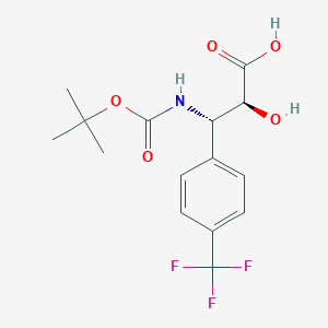 molecular formula C15H18F3NO5 B1303053 (2S,3S)-3-((tert-Butoxycarbonyl)amino)-2-hydroxy-3-(4-(trifluoromethyl)phenyl)propanoic acid CAS No. 959582-10-6