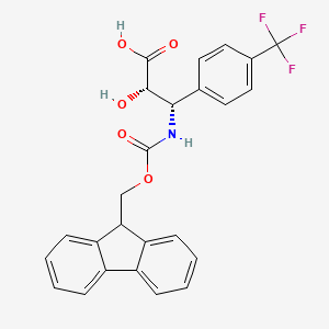 molecular formula C25H20F3NO5 B1303054 (2S,3S)-3-((((9H-Fluoren-9-yl)methoxy)carbonyl)amino)-2-hydroxy-3-(4-(trifluoromethyl)phenyl)propanoic acid CAS No. 959574-18-6