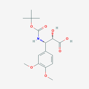 molecular formula C16H23NO7 B1303056 (2S,3S)-3-((tert-Butoxycarbonyl)amino)-3-(3,4-dimethoxyphenyl)-2-hydroxypropanoic acid CAS No. 959578-01-9