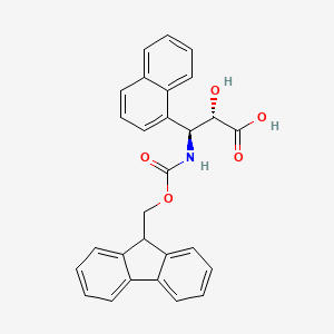 molecular formula C28H23NO5 B1303060 (2S,3S)-3-((((9H-Fluoren-9-yl)methoxy)carbonyl)amino)-2-hydroxy-3-(naphthalen-1-yl)propanoic acid CAS No. 959573-34-3