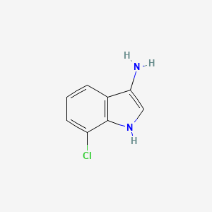 molecular formula C8H7ClN2 B13030830 7-chloro-1H-indol-3-amine 