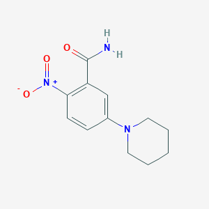 molecular formula C12H15N3O3 B1303106 2-Nitro-5-(piperidin-1-yl)benzamide CAS No. 421558-77-2