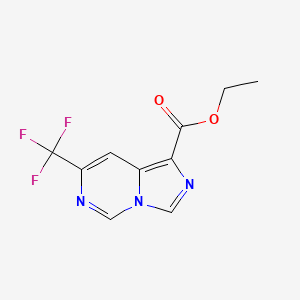 molecular formula C10H8F3N3O2 B13031135 Ethyl 7-(trifluoromethyl)imidazo[1,5-C]pyrimidine-1-carboxylate 