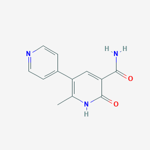 molecular formula C12H11N3O2 B130312 2-Methyl-6-oxo-1,6-dihydro-[3,4'-bipyridine]-5-carboxamide CAS No. 80047-24-1
