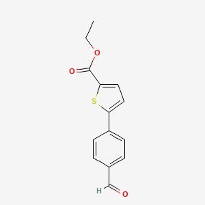molecular formula C14H12O3S B1303131 Ethyl 5-(4-formylphenyl)-2-thiophenecarboxylate CAS No. 850074-81-6