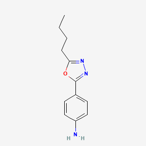 molecular formula C12H15N3O B1303132 4-(5-Butyl-1,3,4-oxadiazol-2-yl)aniline CAS No. 100933-82-2