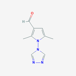 molecular formula C9H10N4O B1303142 2,5-dimethyl-1-(4H-1,2,4-triazol-4-yl)-1H-pyrrole-3-carbaldehyde CAS No. 453557-49-8