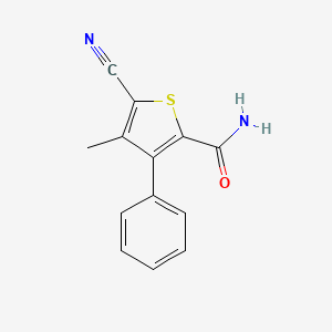 molecular formula C13H10N2OS B1303144 5-Cyano-4-methyl-3-phenylthiophene-2-carboxamide CAS No. 70541-99-0