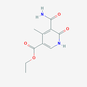 molecular formula C10H12N2O4 B1303158 Ethyl 5-(aminocarbonyl)-4-methyl-6-oxo-1,6-dihydro-3-pyridinecarboxylate CAS No. 171113-29-4