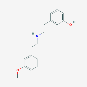 molecular formula C17H21NO2 B13031640 3-(2-((3-Methoxyphenethyl)amino)ethyl)phenol 
