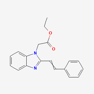 molecular formula C19H18N2O2 B1303173 Ethyl 2-[2-(2-phenylethenyl)benzimidazol-1-yl]acetate 