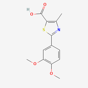 molecular formula C15H17NO4S B1303176 2-(3,4-dimethoxyphenyl)-4-methyl-1,3-thiazole-5-carboxylic Acid CAS No. 400080-46-8