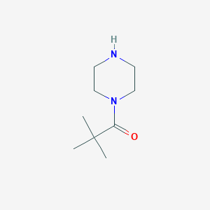 molecular formula C9H18N2O B130319 1-(2,2-Dimethylpropanoyl)piperazine CAS No. 155295-47-9