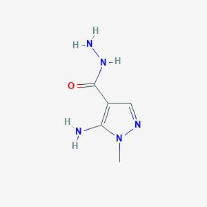 molecular formula C5H9N5O B1303191 5-amino-1-methyl-1H-pyrazole-4-carbohydrazide CAS No. 99347-21-4