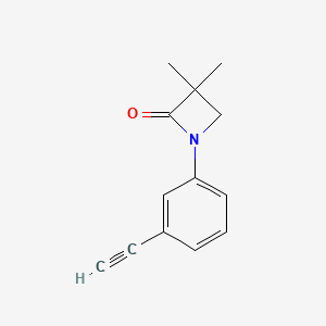 molecular formula C13H13NO B1303202 1-(3-Ethynylphenyl)-3,3-dimethylazetidin-2-one CAS No. 886361-64-4
