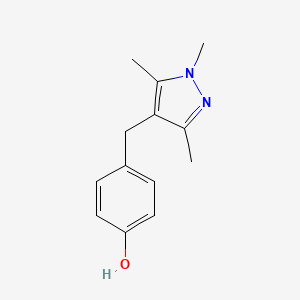 molecular formula C13H16N2O B1303209 4-((1,3,5-Trimethyl-1H-pyrazol-4-yl)methyl)phenol CAS No. 75999-00-7