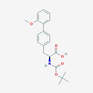 molecular formula C21H25NO5 B130324 (2S)-3-[4-(2-methoxyphenyl)phenyl]-2-[(2-methylpropan-2-yl)oxycarbonylamino]propanoic acid CAS No. 154116-45-7