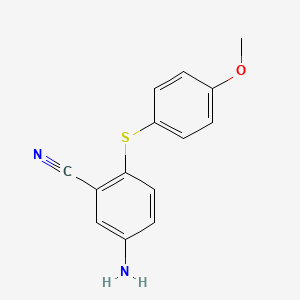 5-Amino-2-[(4-methoxyphenyl)sulfanyl]-benzenecarbonitrile