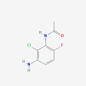 molecular formula C8H8ClFN2O B13032544 n-(3-Amino-2-chloro-6-fluorophenyl)acetamide 
