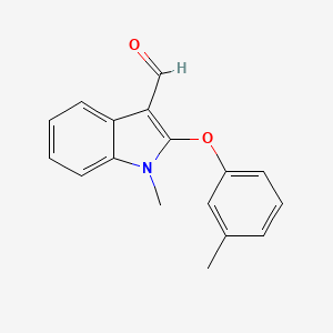 molecular formula C17H15NO2 B1303266 1-methyl-2-(3-methylphenoxy)-1H-indole-3-carbaldehyde CAS No. 338416-84-5