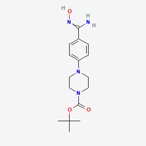molecular formula C16H24N4O3 B1303282 tert-butyl 4-{4-[amino(hydroxyimino)methyl]phenyl}tetrahydro-1(2H)-pyrazinecarboxylate CAS No. 186650-24-8