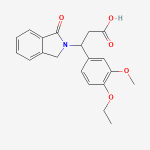 3-(4-ethoxy-3-methoxyphenyl)-3-(1-oxo-1,3-dihydro-2H-isoindol-2-yl)propanoic acid