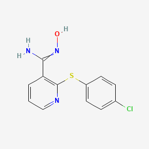 2-[(4-chlorophenyl)sulfanyl]-N'-hydroxy-3-pyridinecarboximidamide