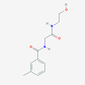 molecular formula C12H16N2O3 B1303294 N-{2-[(2-hydroxyethyl)amino]-2-oxoethyl}-3-methylbenzenecarboxamide CAS No. 338419-52-6