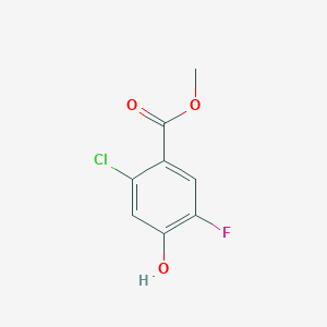 molecular formula C8H6ClFO3 B13033016 Methyl 2-chloro-5-fluoro-4-hydroxybenzoate 