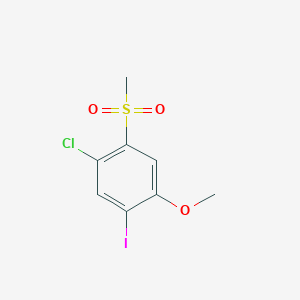molecular formula C8H8ClIO3S B13033035 1-Chloro-5-iodo-4-methoxy-2-(methylsulfonyl)benzene 