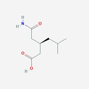 molecular formula C9H17NO3 B130333 (R)-3-(2-Amino-2-oxoethyl)-5-methylhexanoic acid CAS No. 181289-33-8