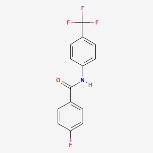 molecular formula C14H9F4NO B1303345 N-[4-(Trifluoromethyl)phenyl]-4-fluorobenzamide CAS No. 2054-01-5