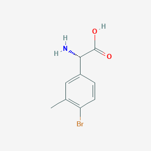 molecular formula C9H10BrNO2 B13033607 (S)-2-Amino-2-(4-bromo-3-methylphenyl)aceticacidhcl 