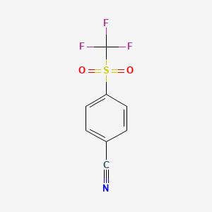molecular formula C8H4F3NO2S B1303370 4-(Trifluoromethylsulfonyl)benzonitrile CAS No. 312-21-0